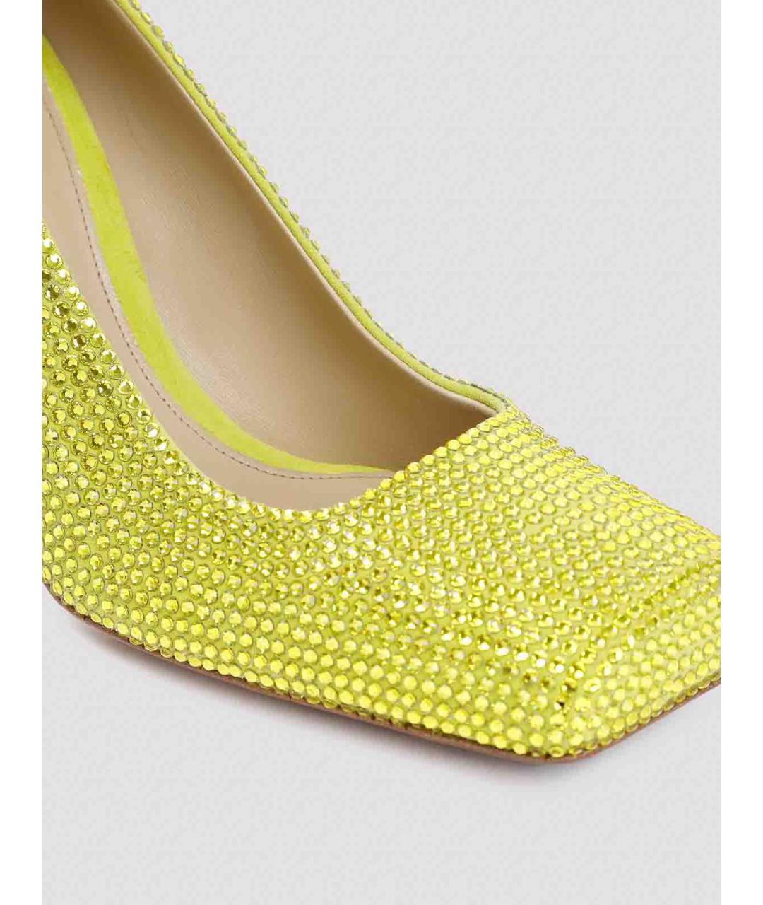 BOTTEGA VENETA Зеленые текстильные туфли, фото 4