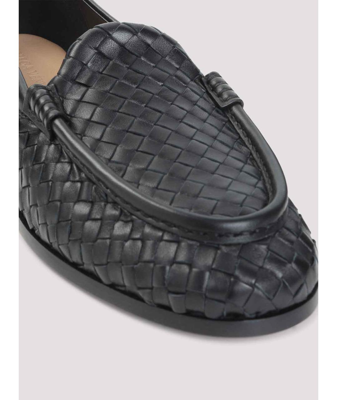 BOTTEGA VENETA Черные кожаные лоферы, фото 4
