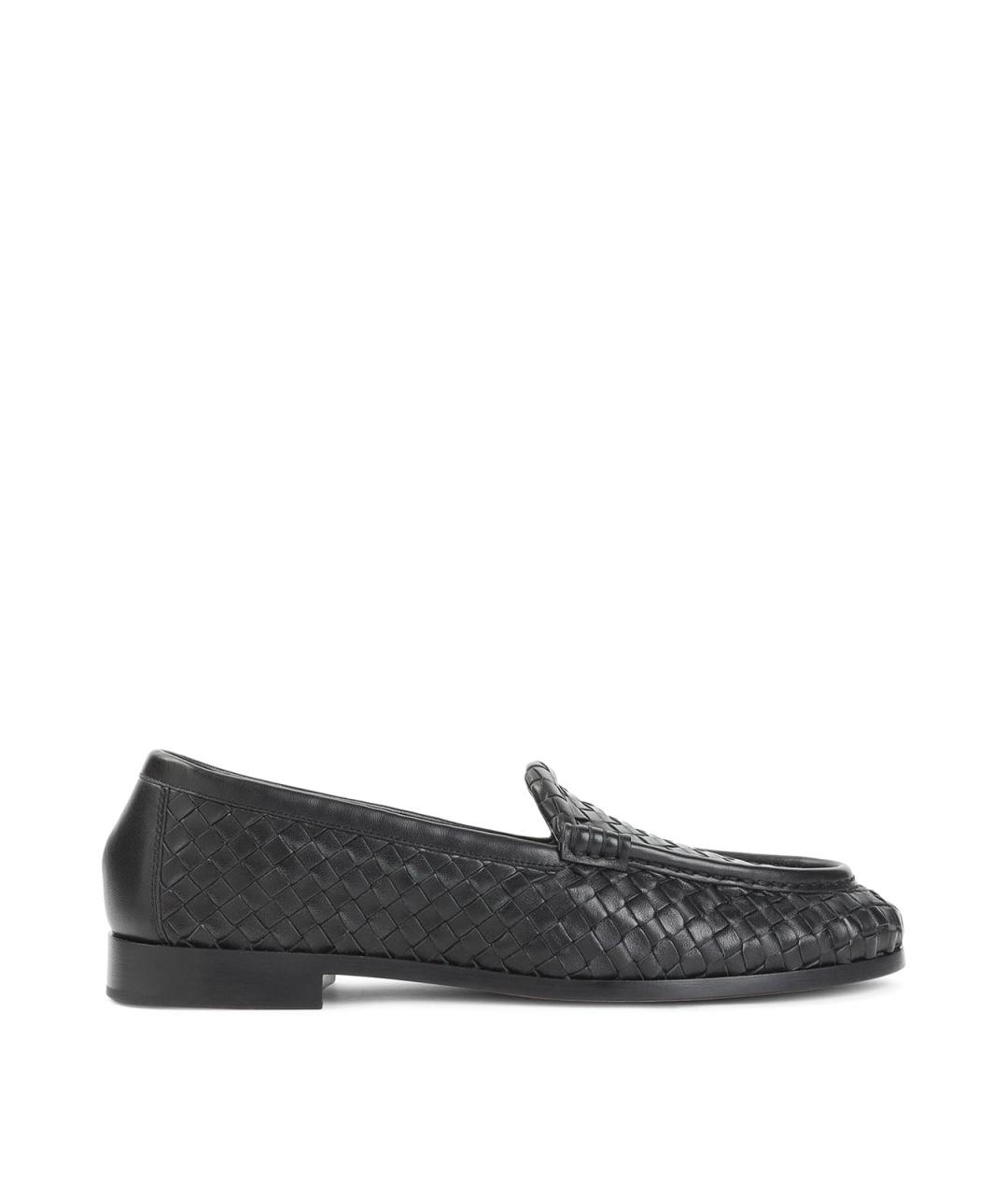 BOTTEGA VENETA Черные кожаные лоферы, фото 1