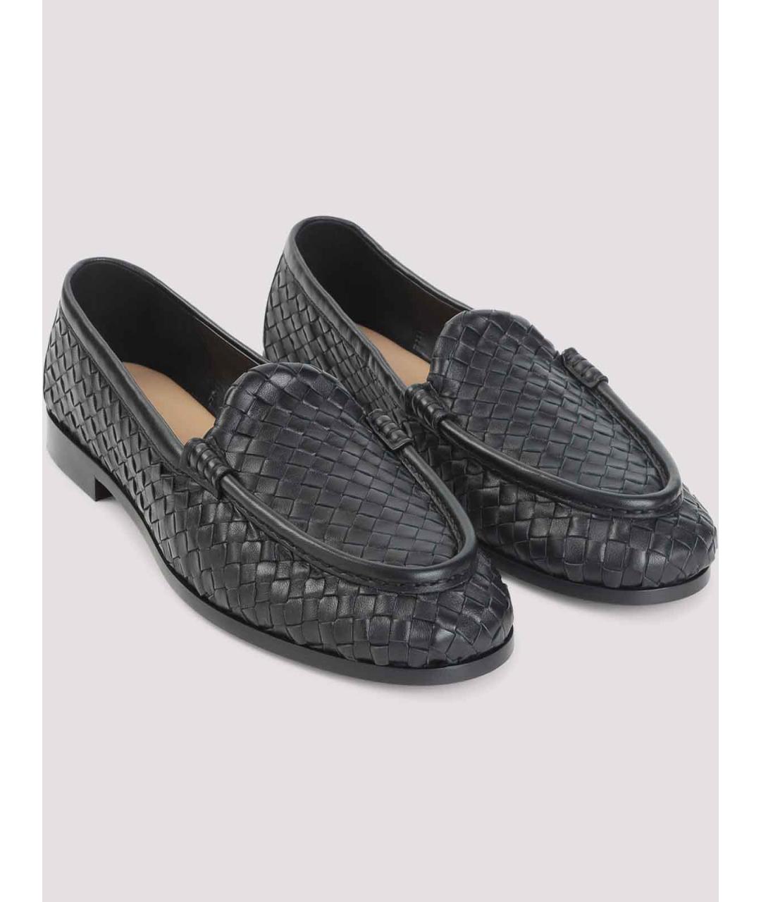 BOTTEGA VENETA Черные кожаные лоферы, фото 2