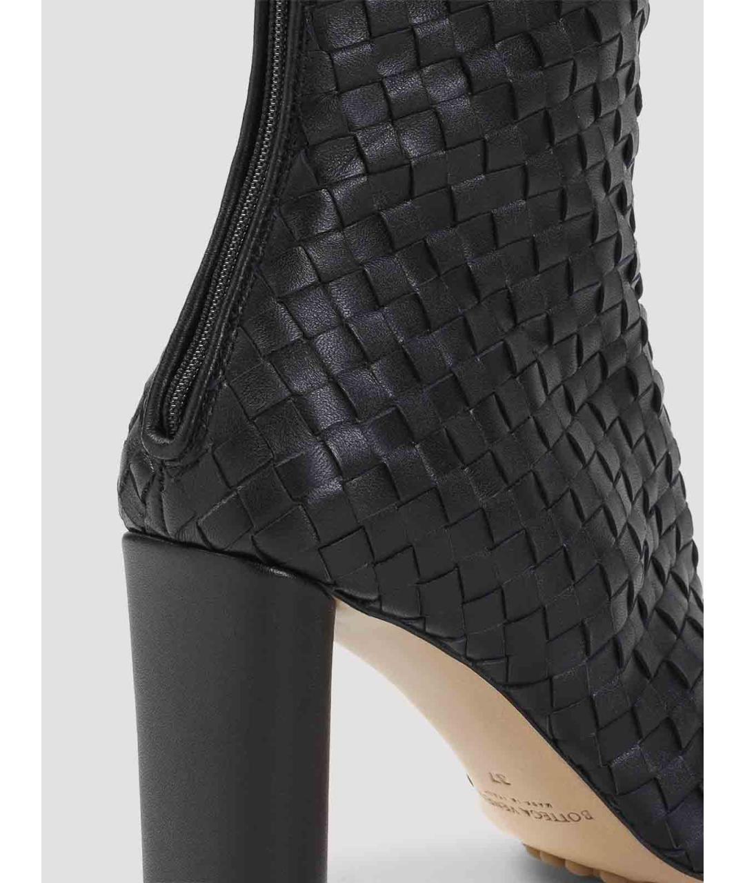 BOTTEGA VENETA Черные кожаные сапоги, фото 5