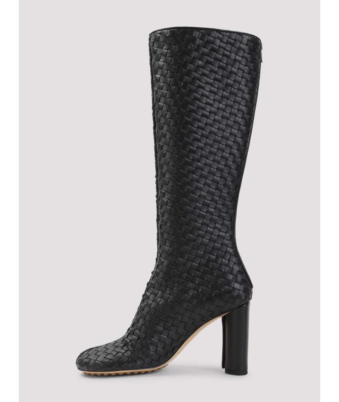 BOTTEGA VENETA Черные кожаные сапоги, фото 3