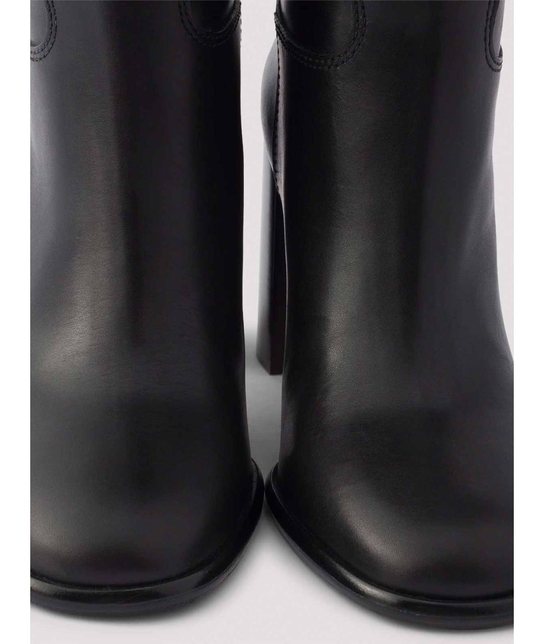 PRADA Черные кожаные сапоги, фото 4