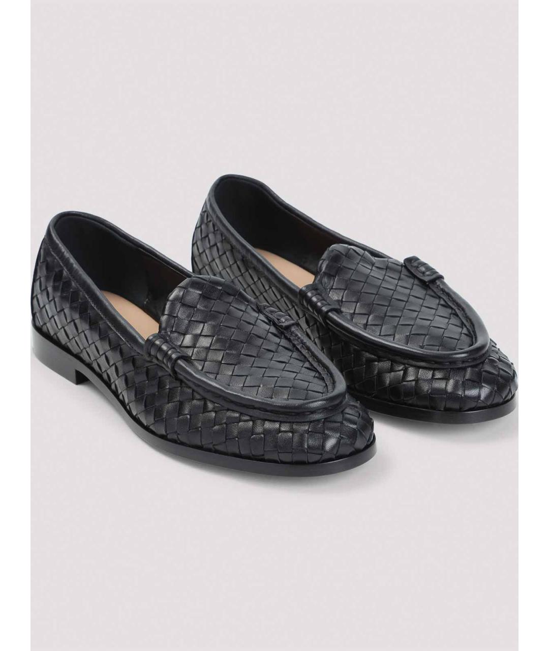 BOTTEGA VENETA Черные кожаные лоферы, фото 2