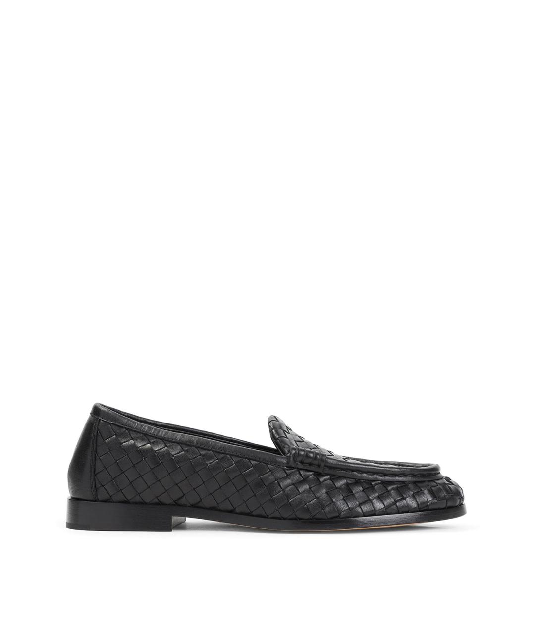 BOTTEGA VENETA Черные кожаные лоферы, фото 1