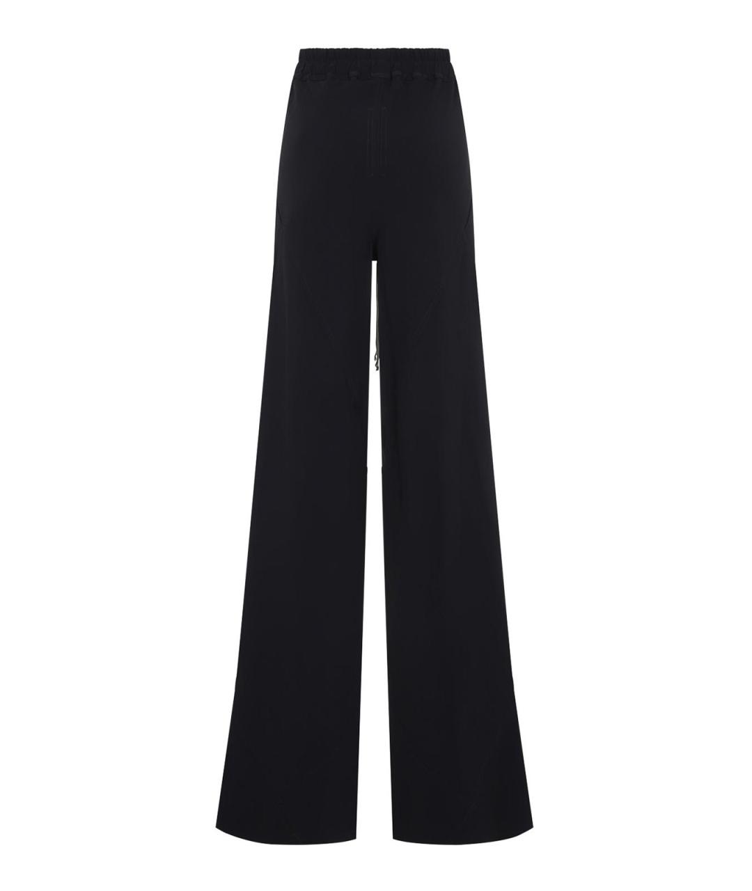 RICK OWENS Черные вискозные брюки широкие, фото 2