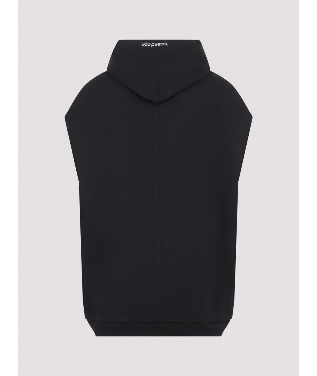 BALENCIAGA Черная хлопковая жилетка, фото 2