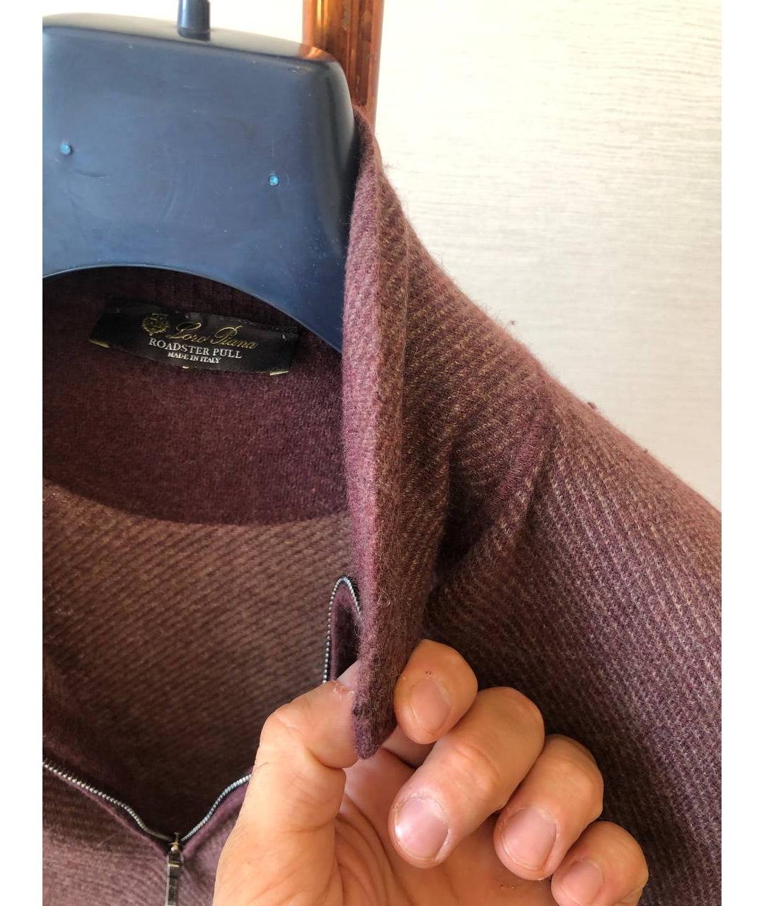 LORO PIANA Бордовый шерстяной джемпер / свитер, фото 8