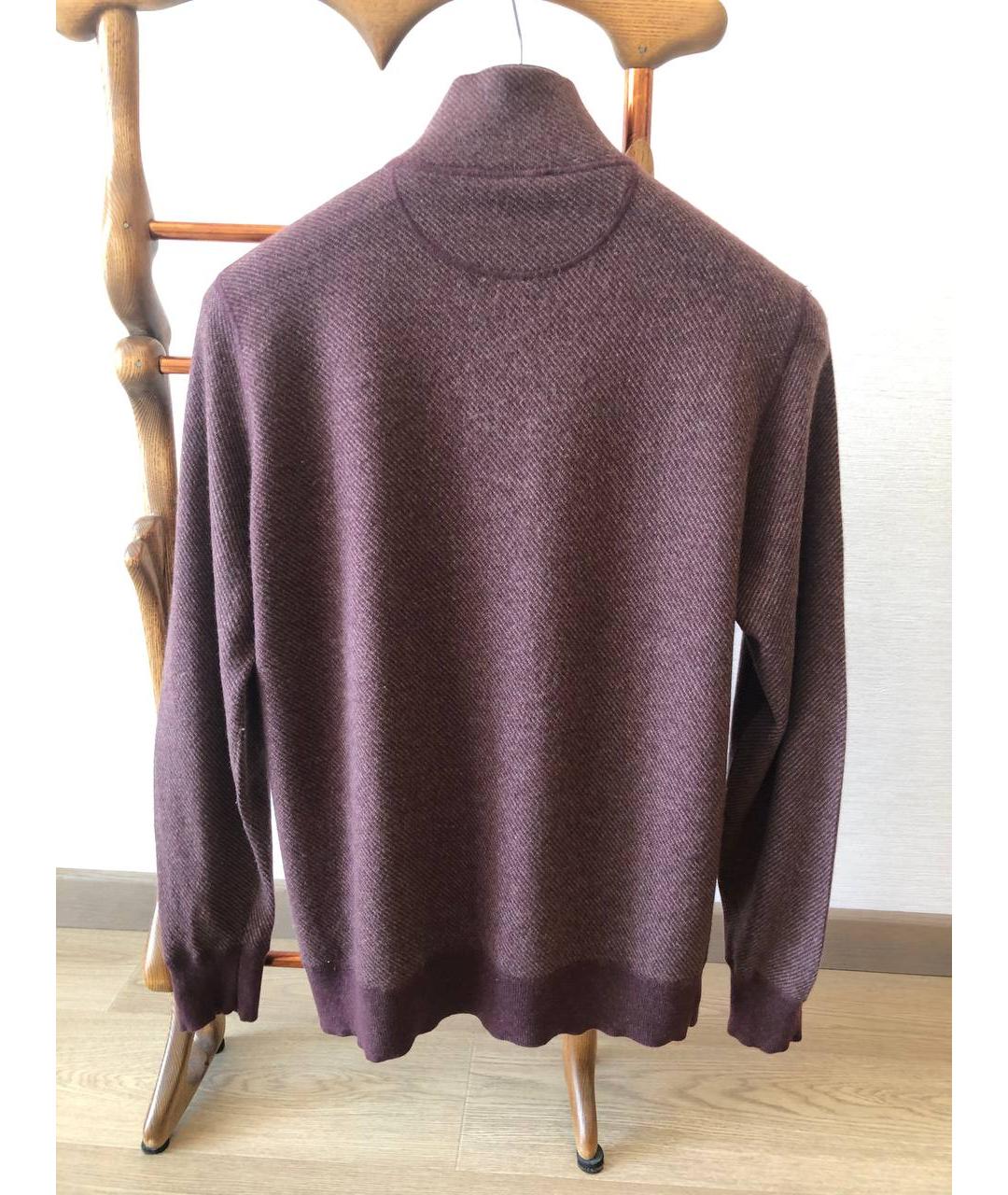 LORO PIANA Бордовый шерстяной джемпер / свитер, фото 2