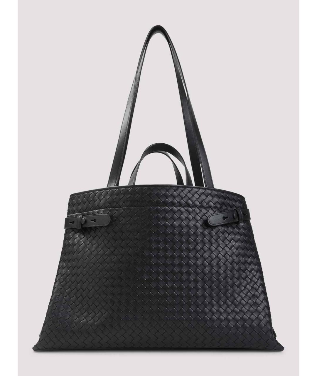 BOTTEGA VENETA Черная кожаная сумка тоут, фото 2