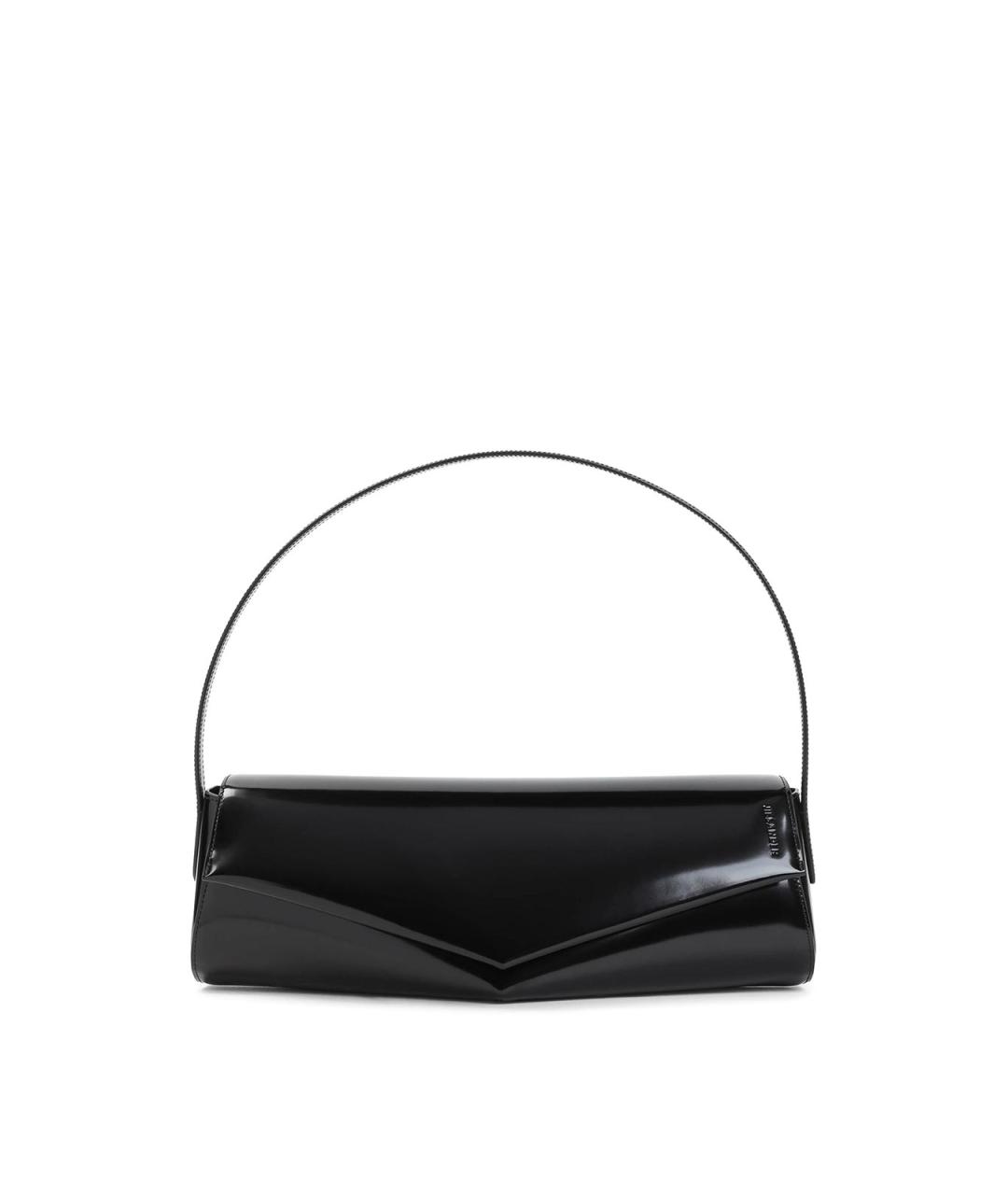 JIL SANDER Черная сумка через плечо из лакированной кожи, фото 4
