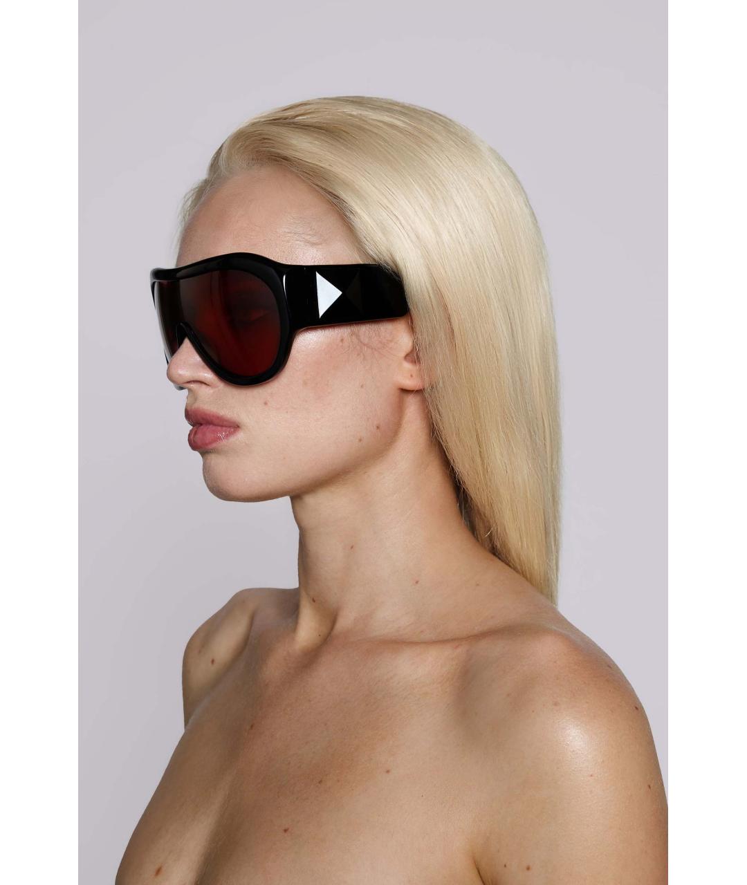 JADED LONDON Черные пластиковые солнцезащитные очки, фото 3