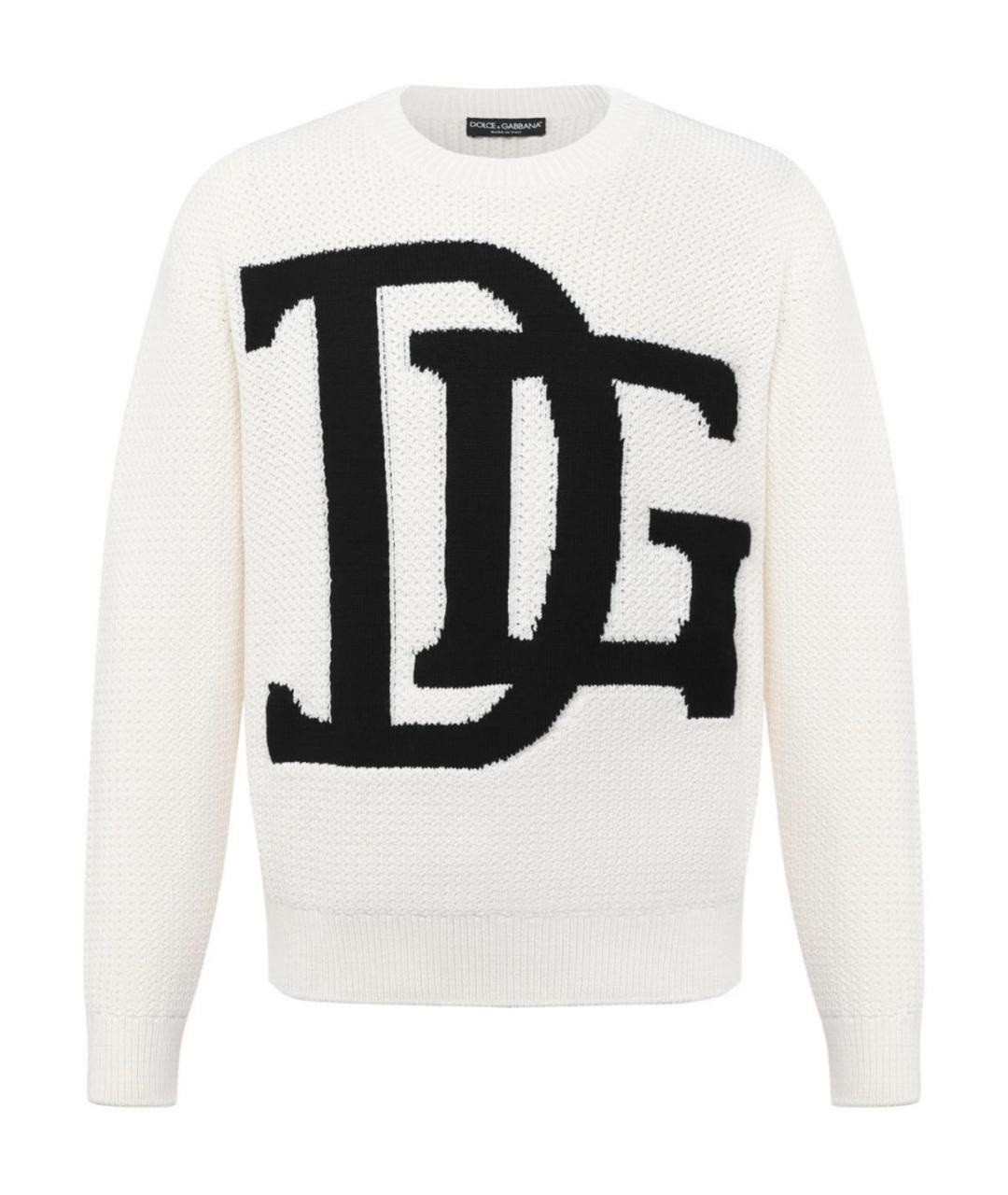DOLCE&GABBANA Белый шерстяной джемпер / свитер, фото 1