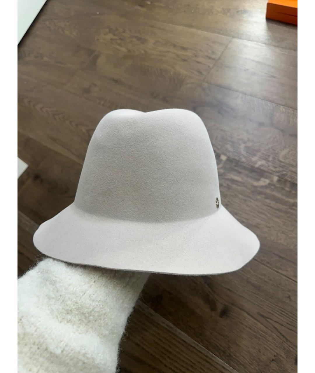 LORO PIANA Белая шерстяная шляпа, фото 3