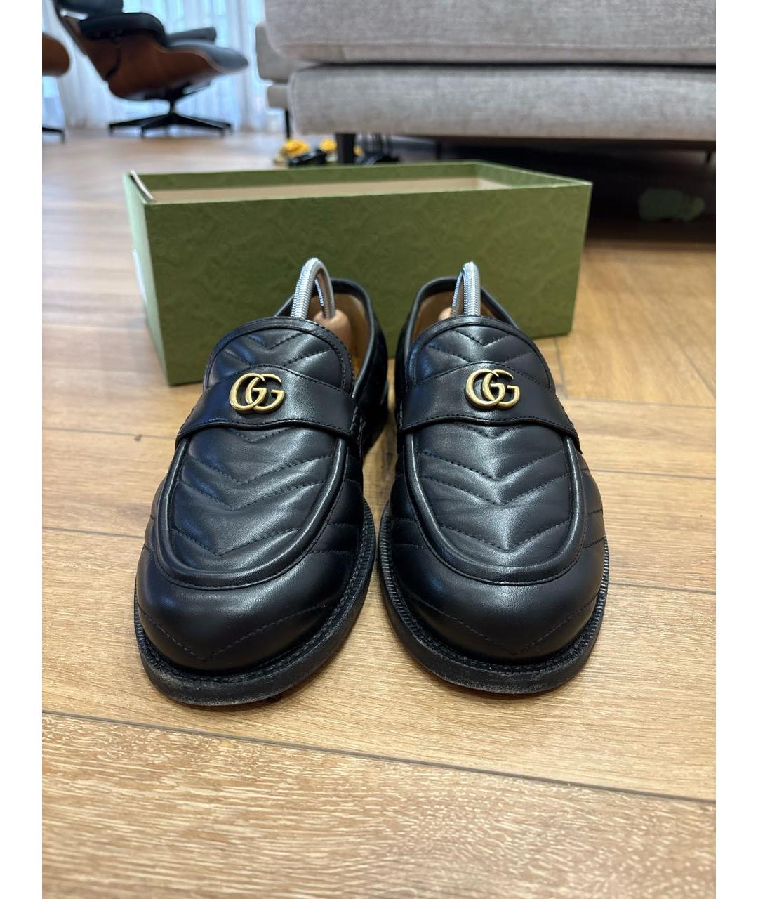GUCCI Черные кожаные лоферы, фото 2