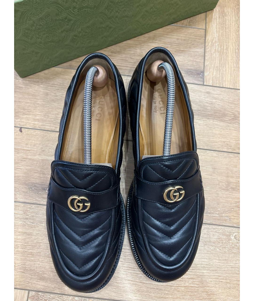GUCCI Черные кожаные лоферы, фото 3