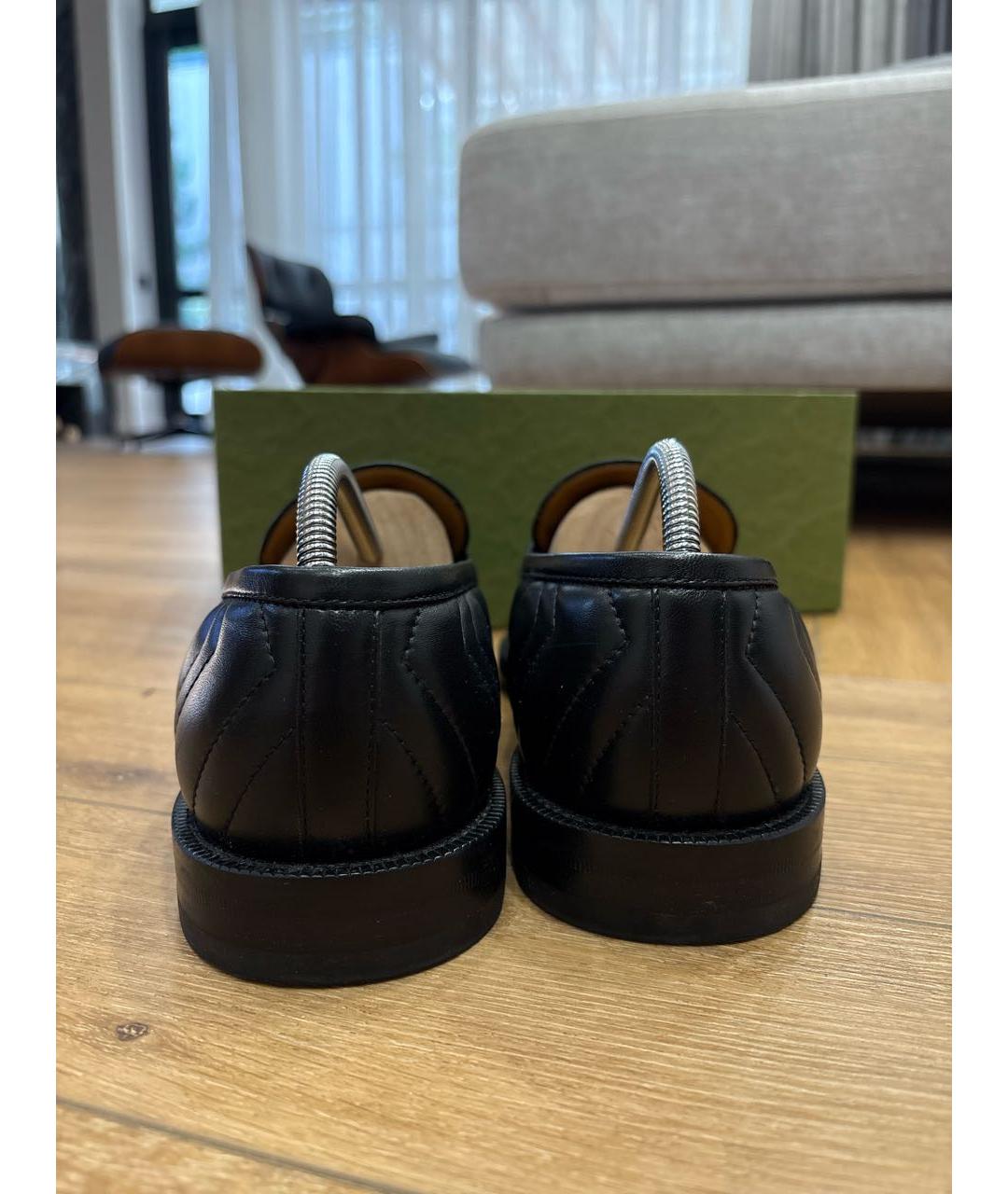 GUCCI Черные кожаные лоферы, фото 4