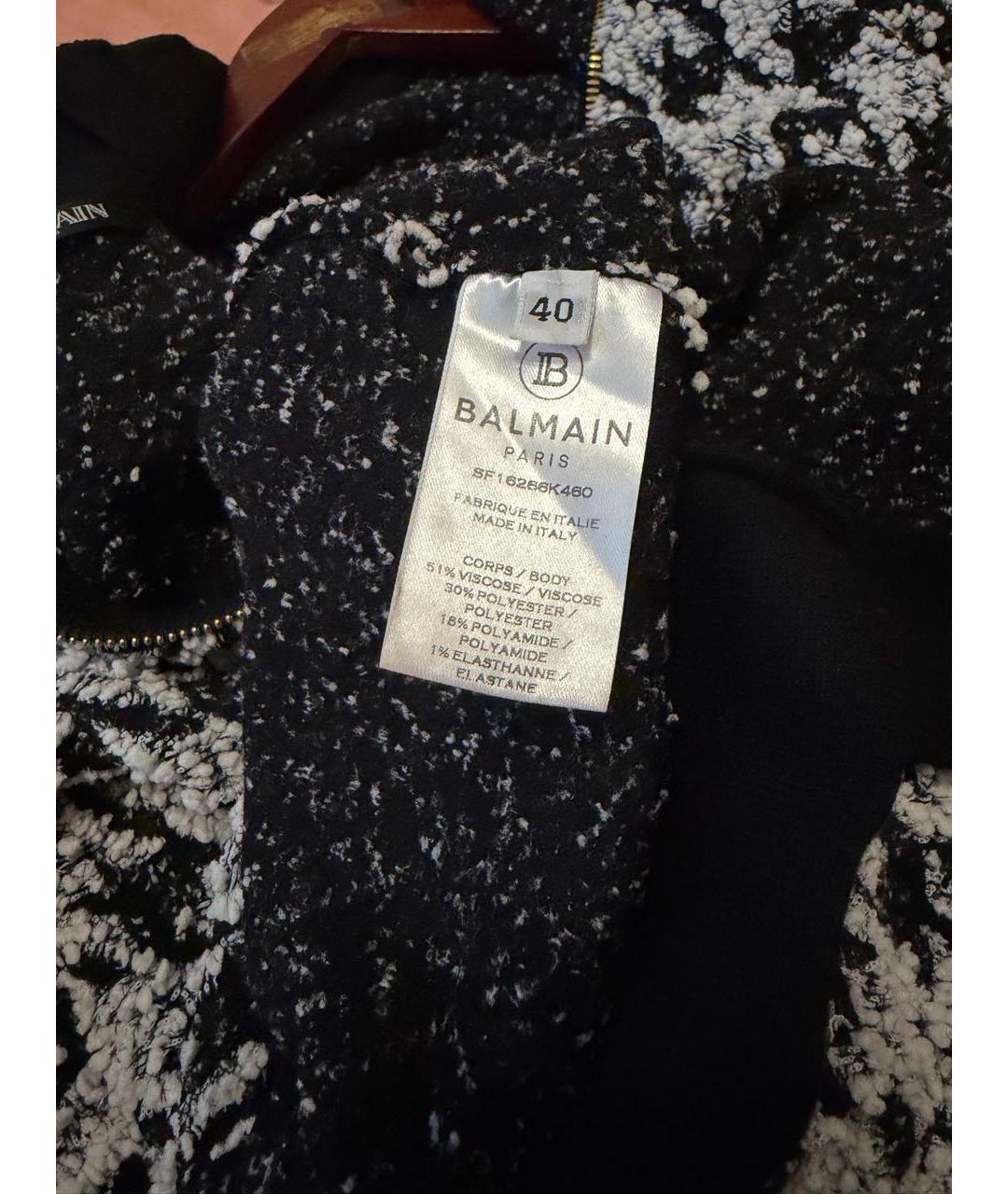 BALMAIN Черное вискозное повседневное платье, фото 3