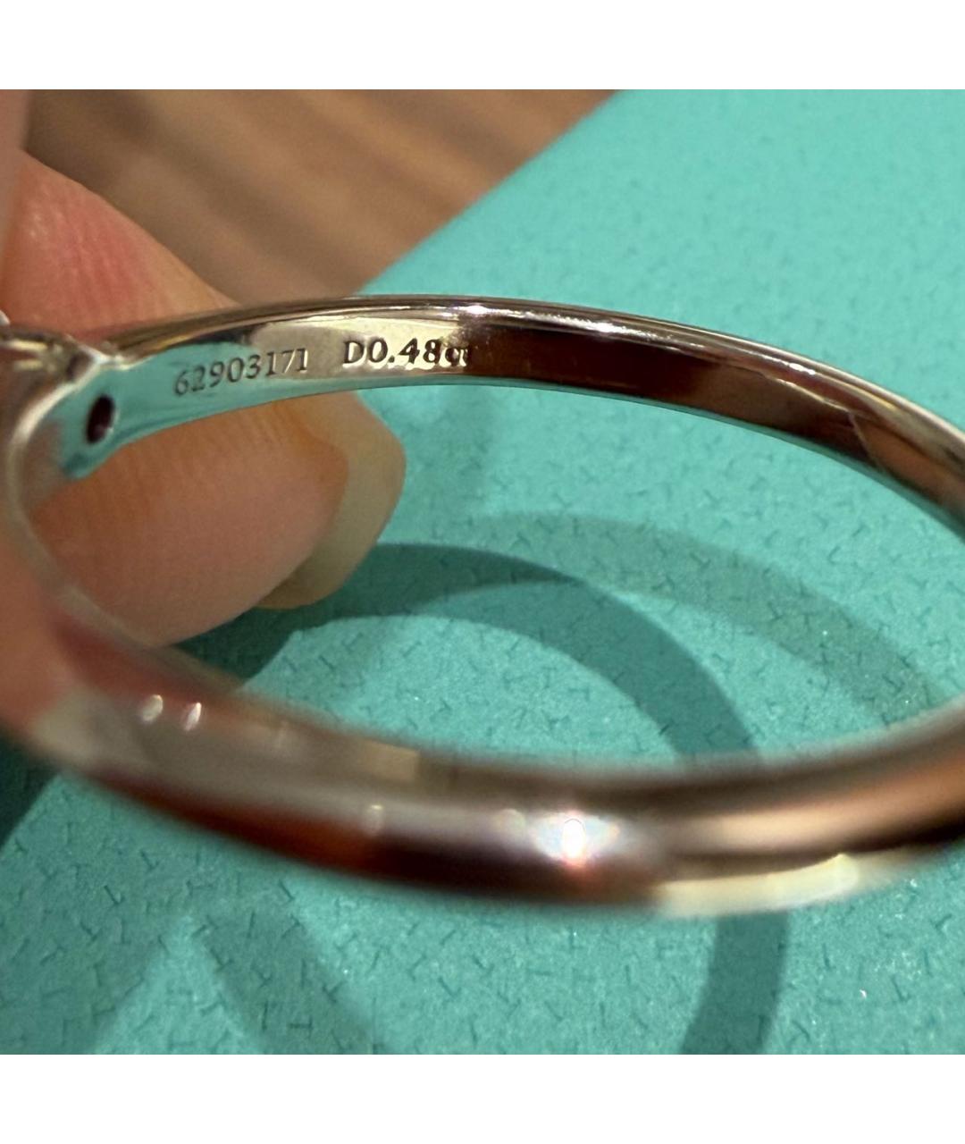 TIFFANY&CO Серебряное платиновое кольцо, фото 4