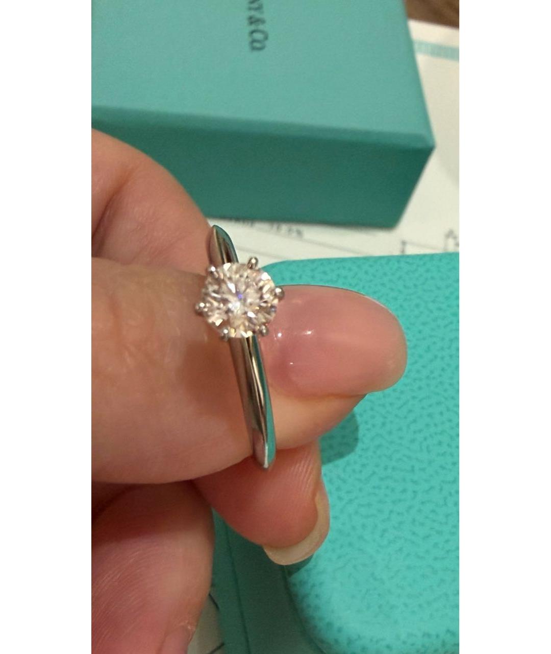 TIFFANY&CO Серебряное платиновое кольцо, фото 7