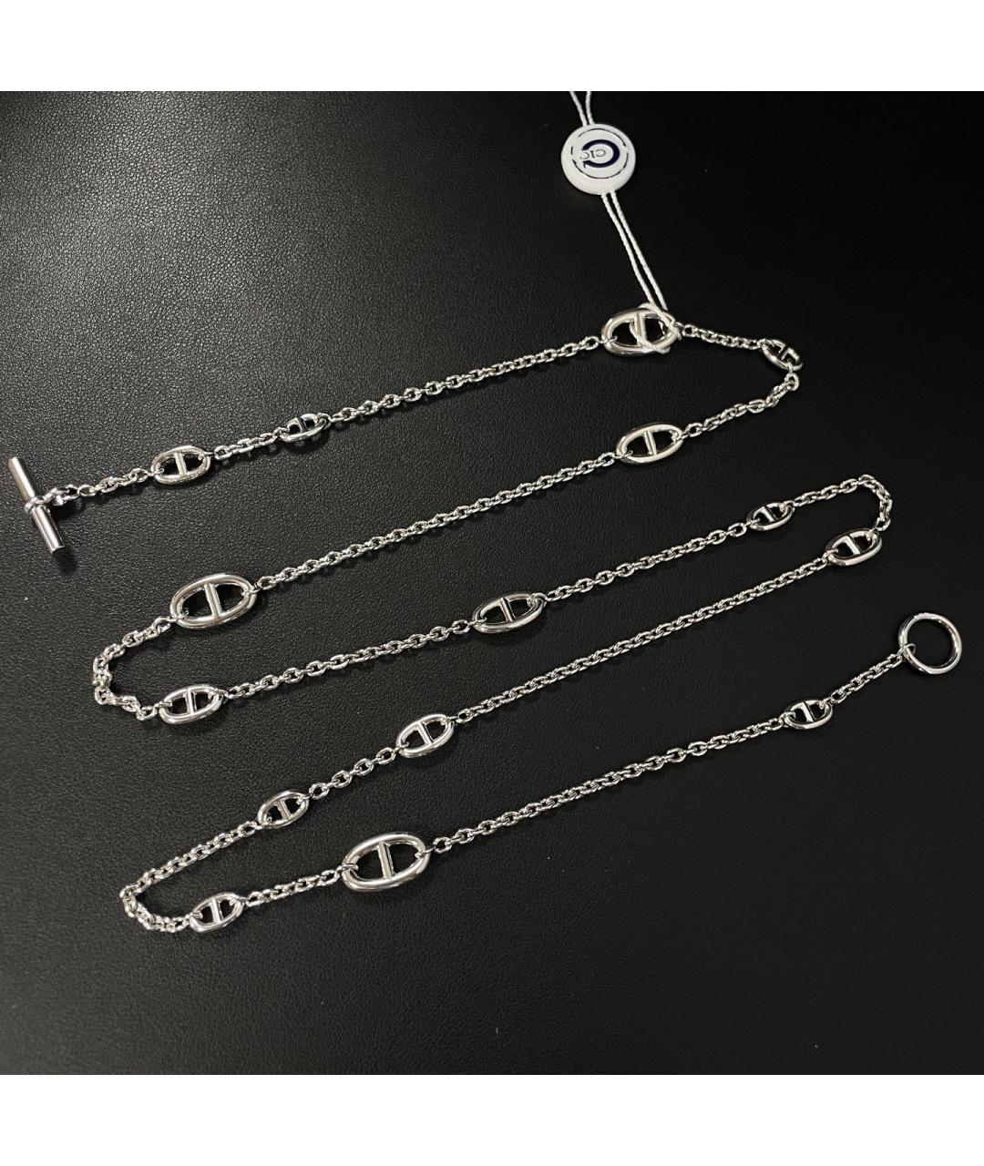 HERMES Серебряное серебряное колье, фото 3