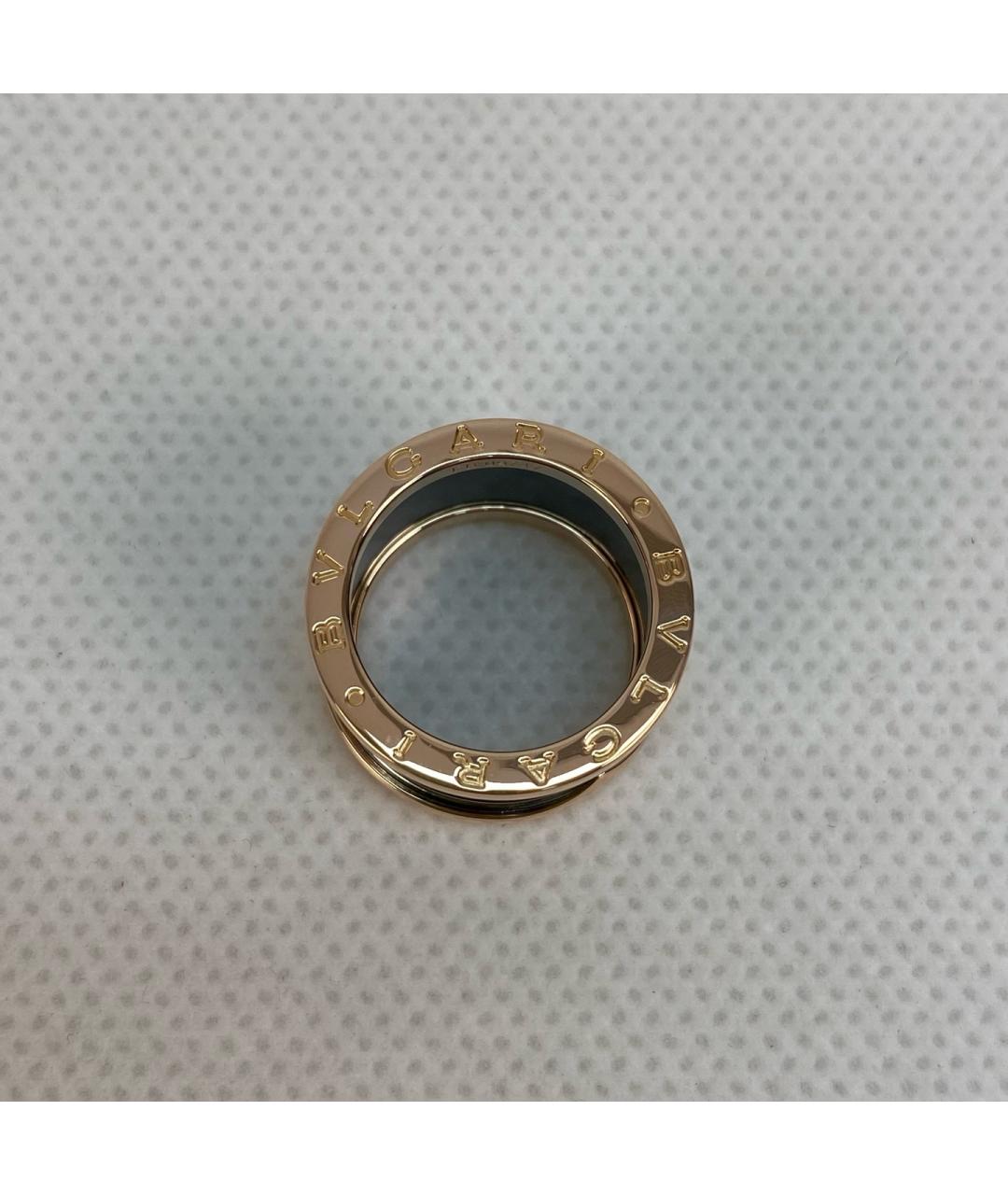 BVLGARI Черное кольцо из розового золота, фото 3
