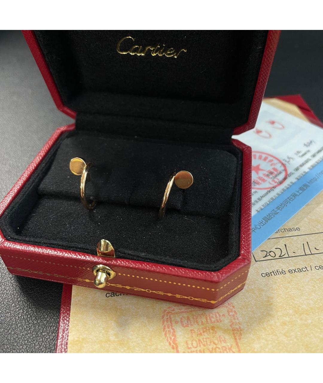 CARTIER Золотые серьги из розового золота, фото 2
