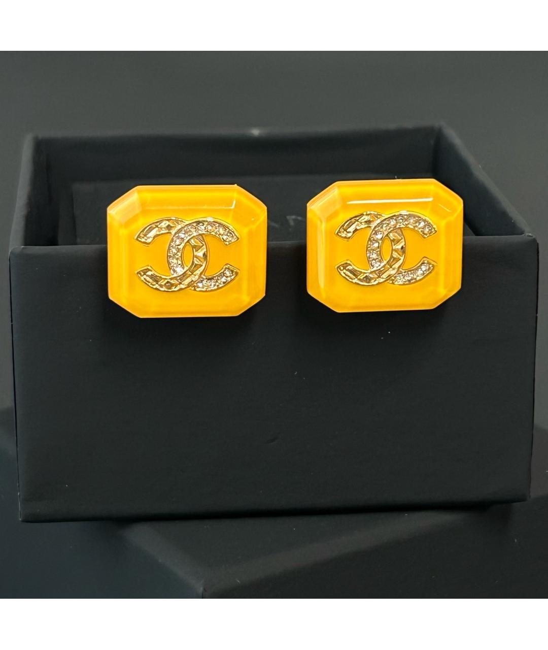 CHANEL Желтые серьги, фото 7