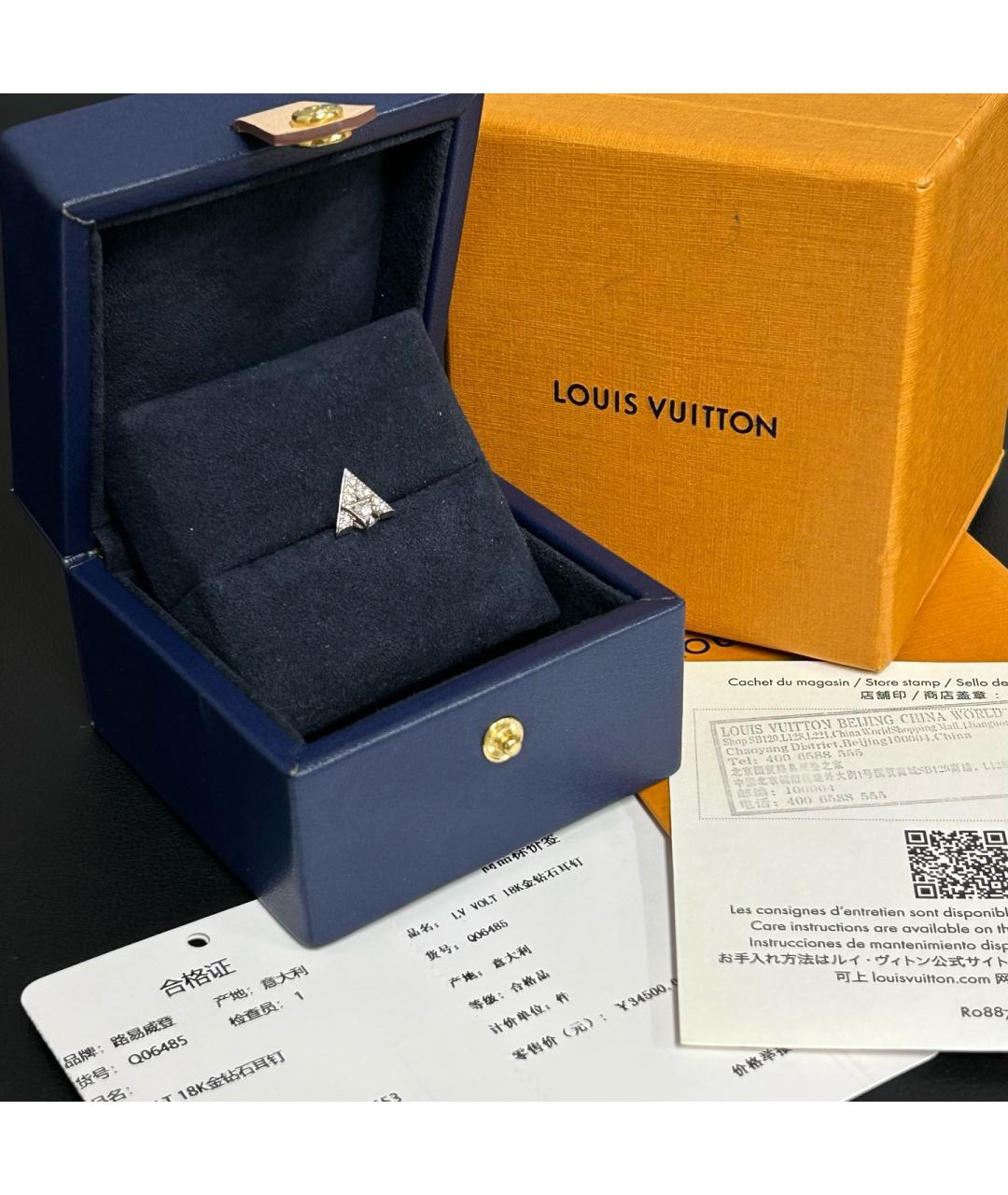 LOUIS VUITTON Серебряные серьги из белого золота, фото 7