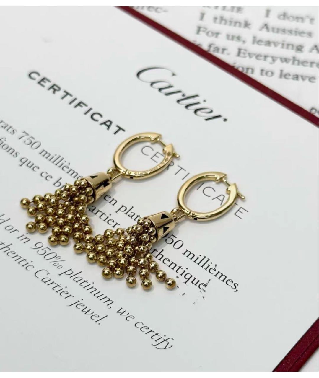 CARTIER Золотые серьги из желтого золота, фото 5