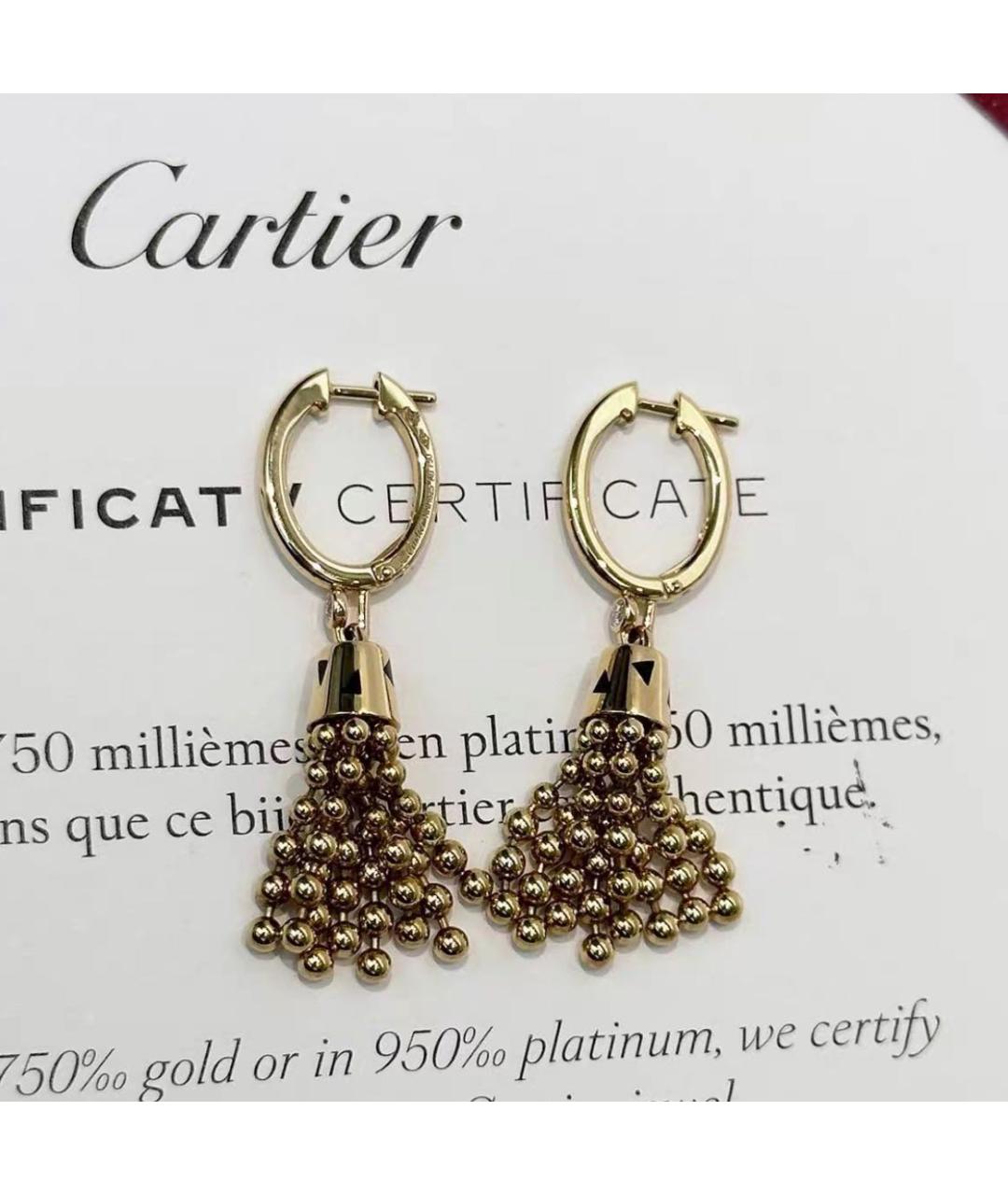CARTIER Золотые серьги из желтого золота, фото 2