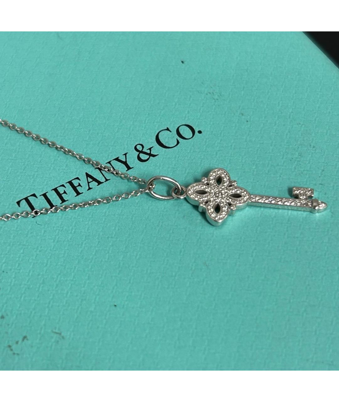 TIFFANY&CO Серебряное колье из белого золота, фото 3