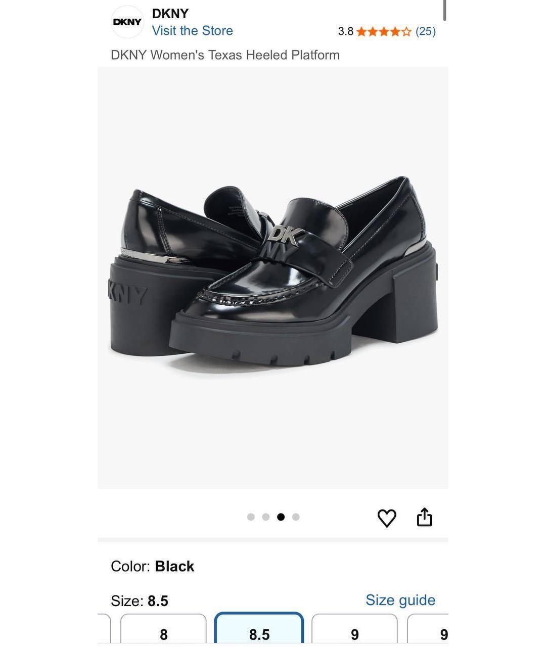 DKNY Черные лоферы из искусственной кожи, фото 7
