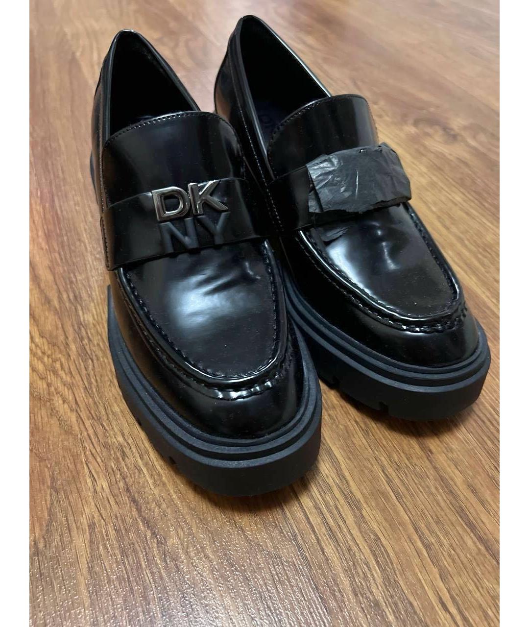 DKNY Черные лоферы из искусственной кожи, фото 2