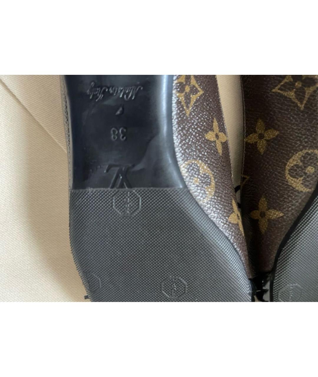 LOUIS VUITTON Коричневые кожаные балетки, фото 6