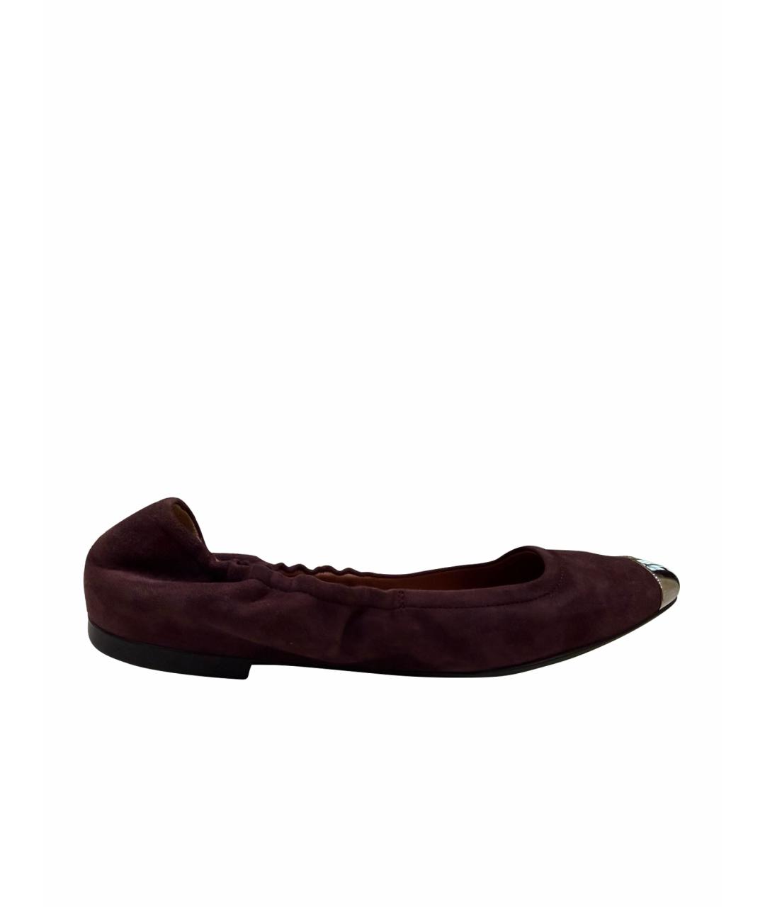 BALLY Фиолетовые замшевые балетки, фото 1