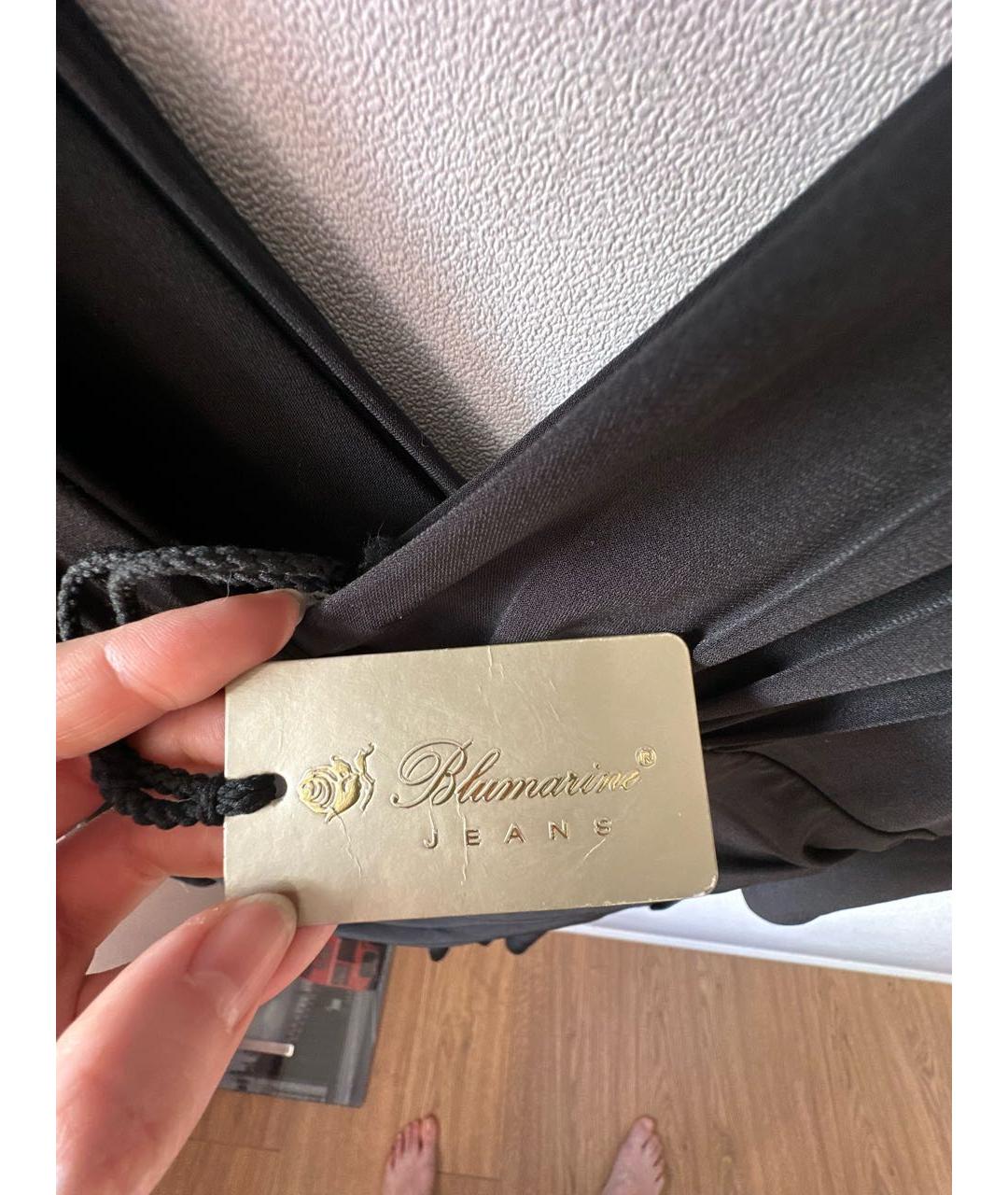 BLUMARINE Черное полиамидовое коктейльное платье, фото 7