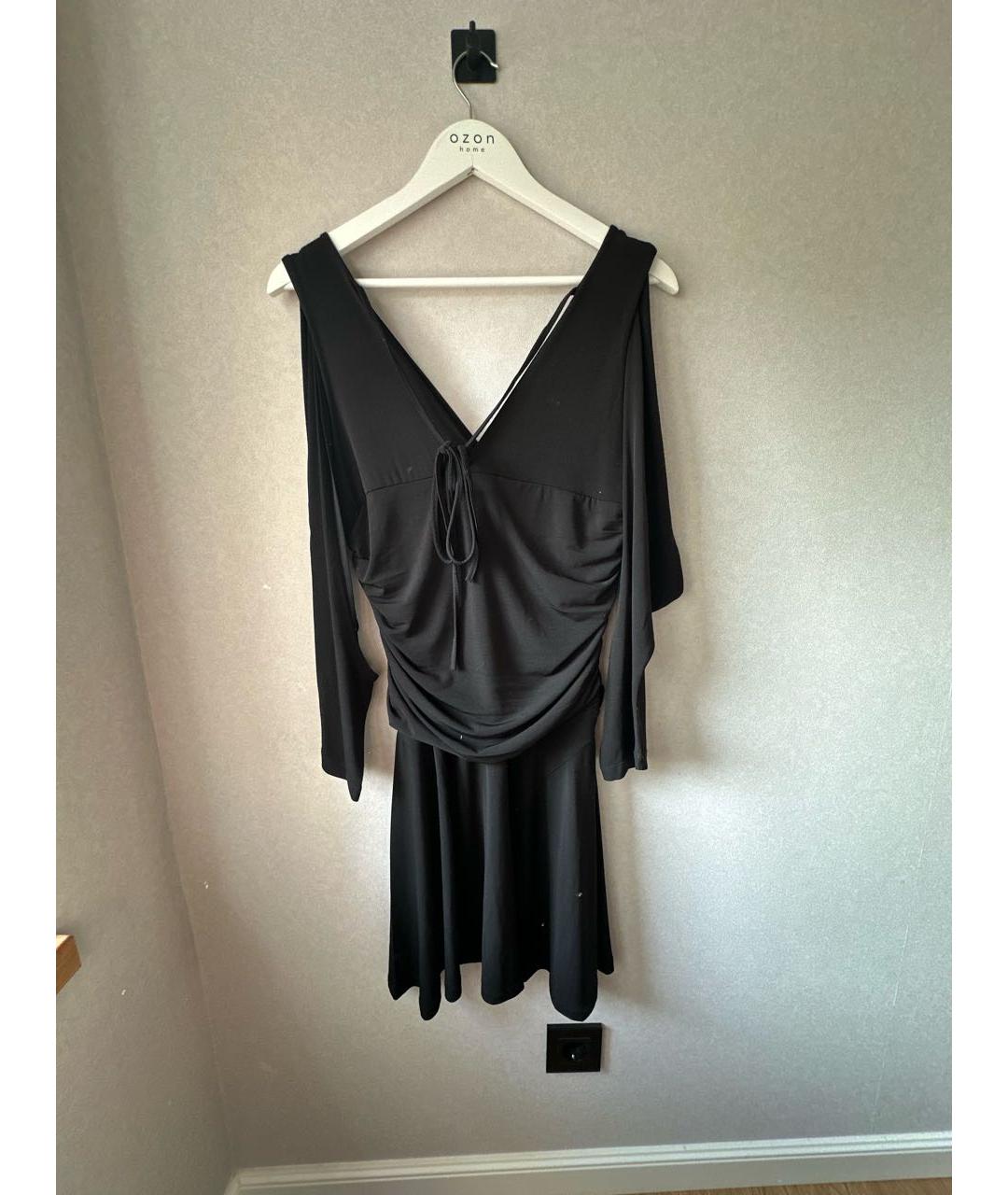 BLUMARINE Черное полиамидовое коктейльное платье, фото 2