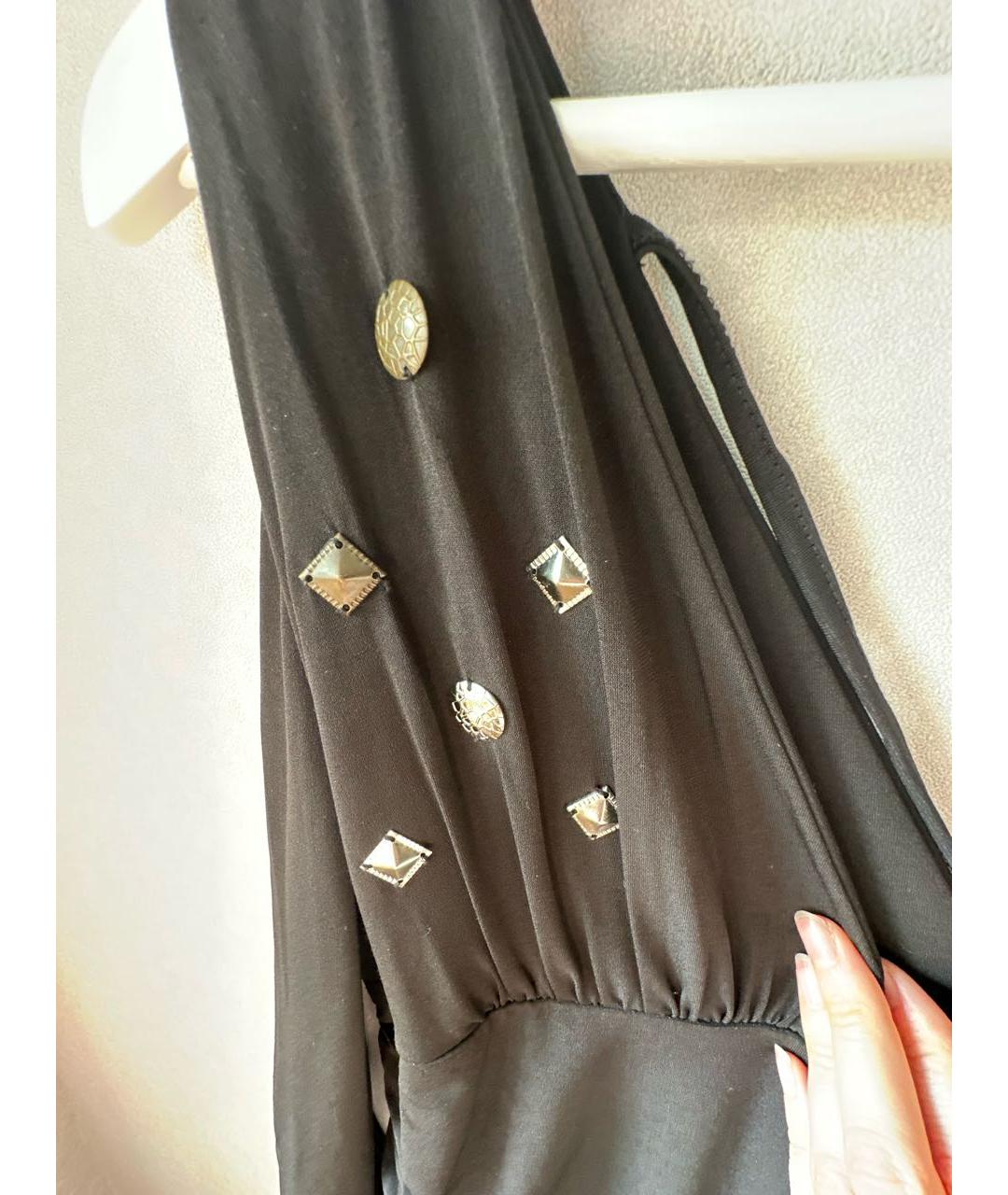BLUMARINE Черное полиамидовое коктейльное платье, фото 4