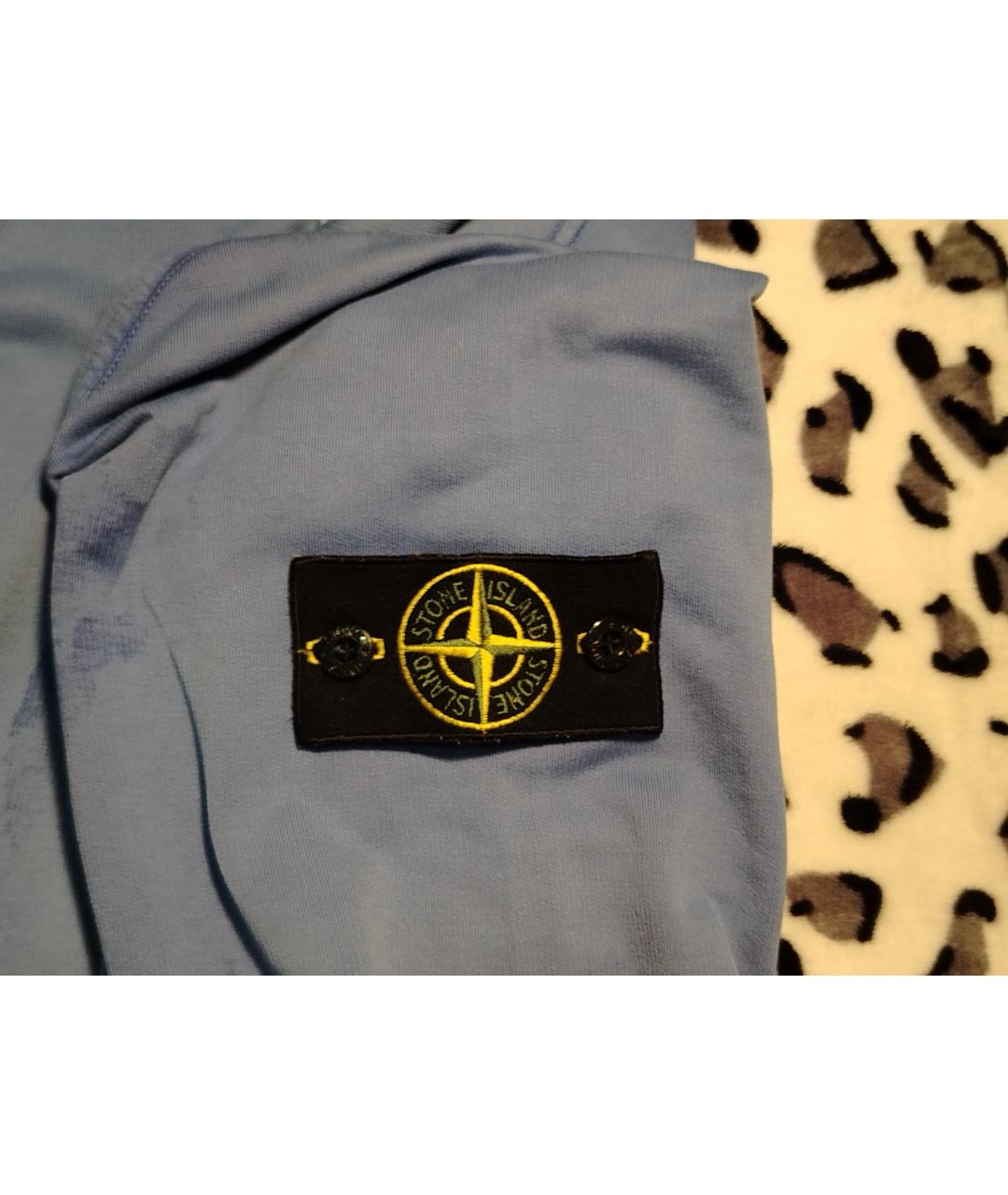STONE ISLAND Синий хлопковый джемпер / свитер, фото 6