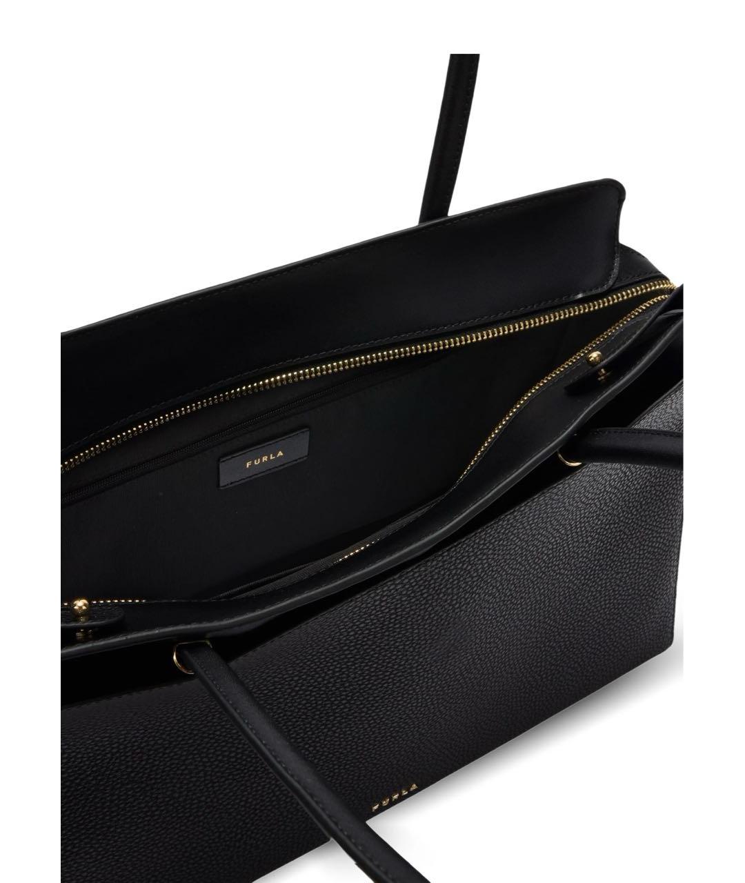 COCCINELLE Черная кожаная сумка с короткими ручками, фото 4