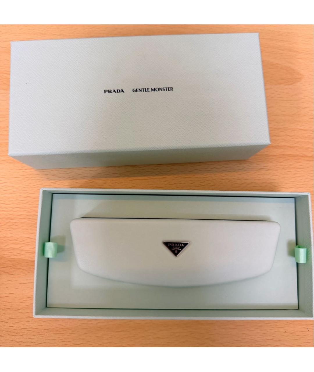 PRADA Черные пластиковые солнцезащитные очки, фото 4
