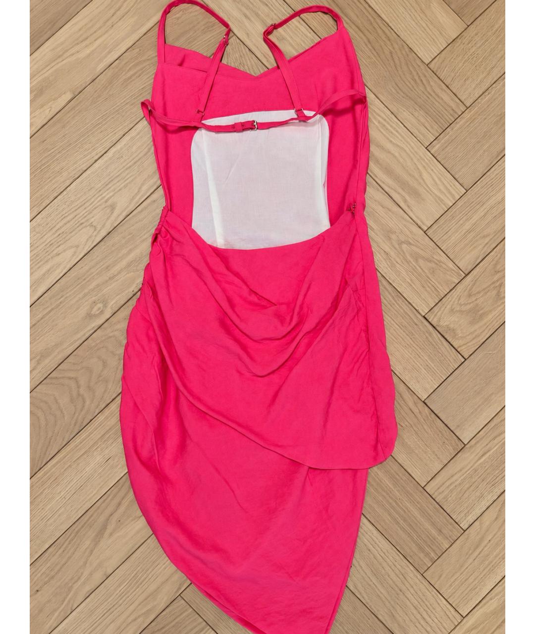JACQUEMUS Розовое хлопковое коктейльное платье, фото 2