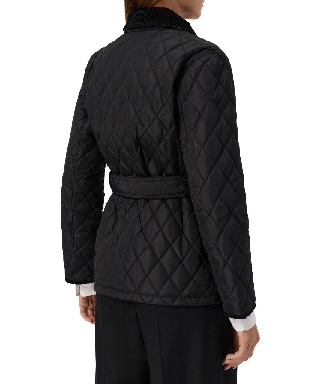 BURBERRY Черная полиамидовая куртка, фото 2