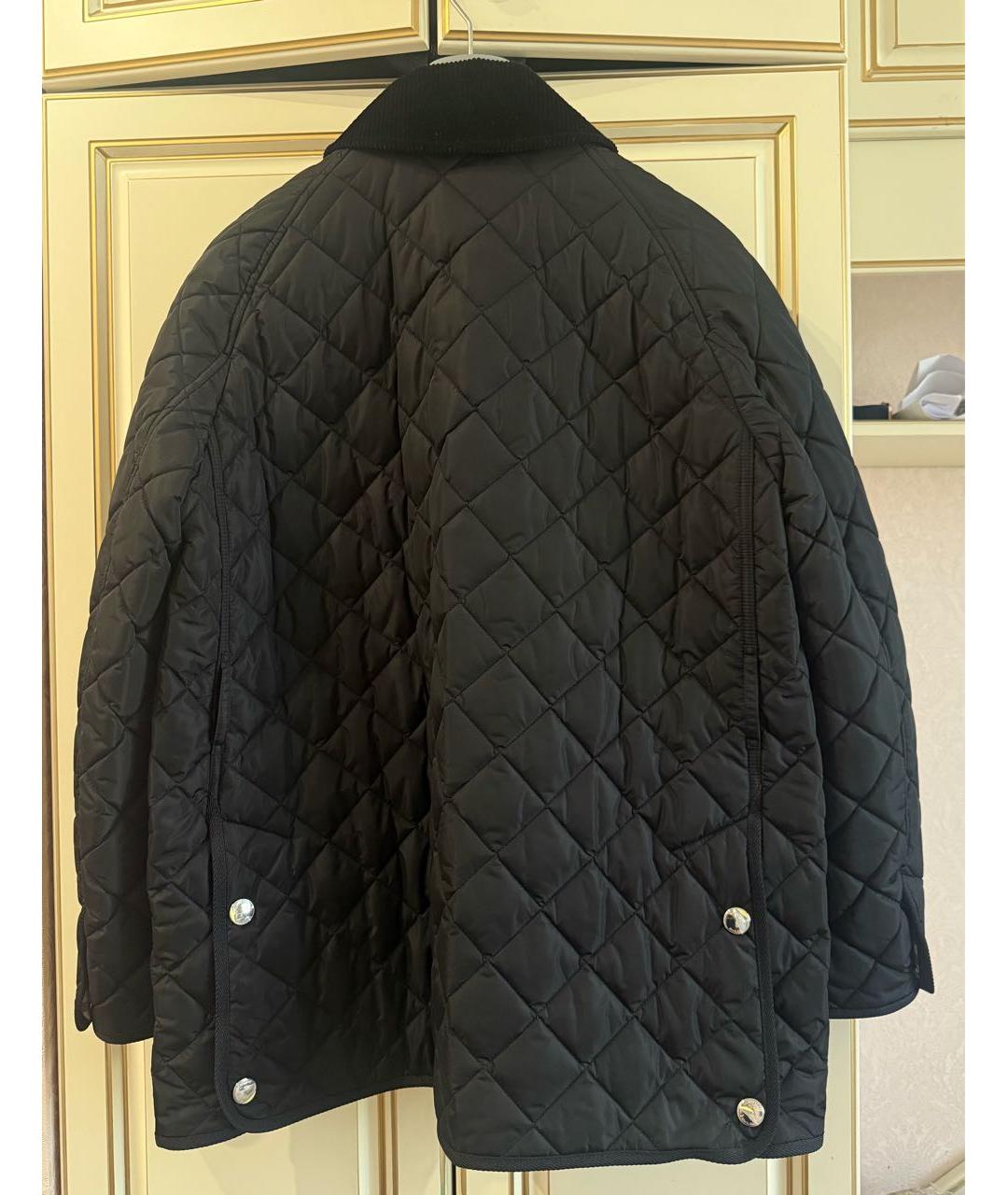 BURBERRY Черная полиамидовая куртка, фото 3