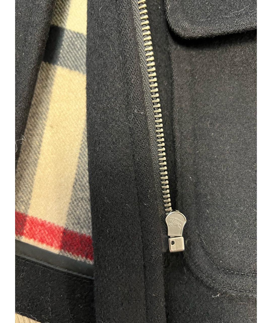 BURBERRY Черное шерстяное пальто, фото 4