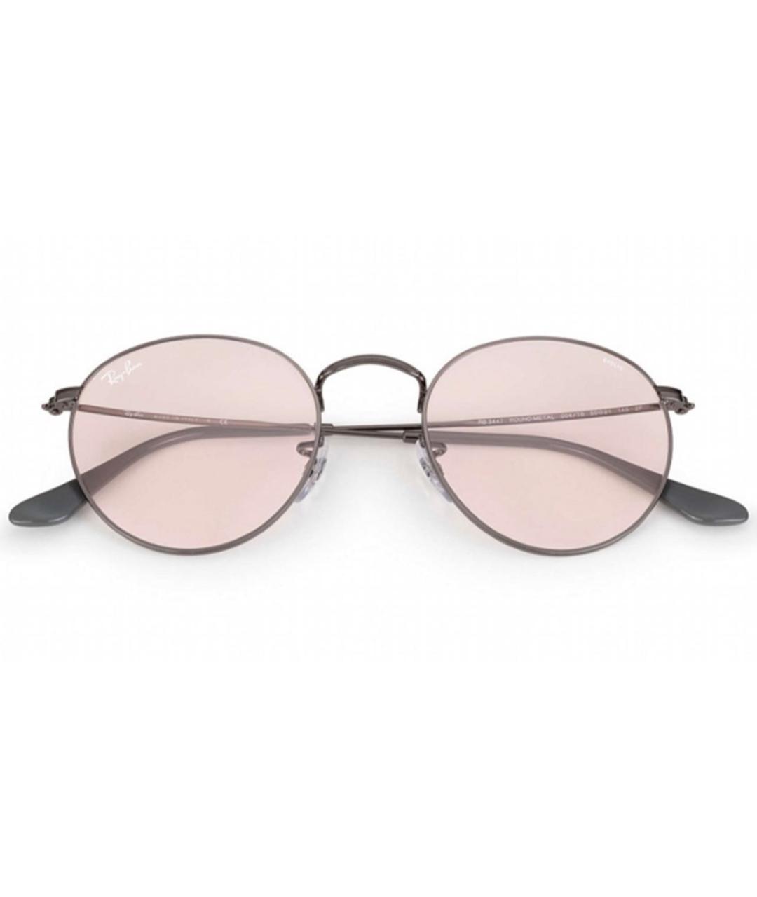RAY BAN Розовые металлические солнцезащитные очки, фото 1