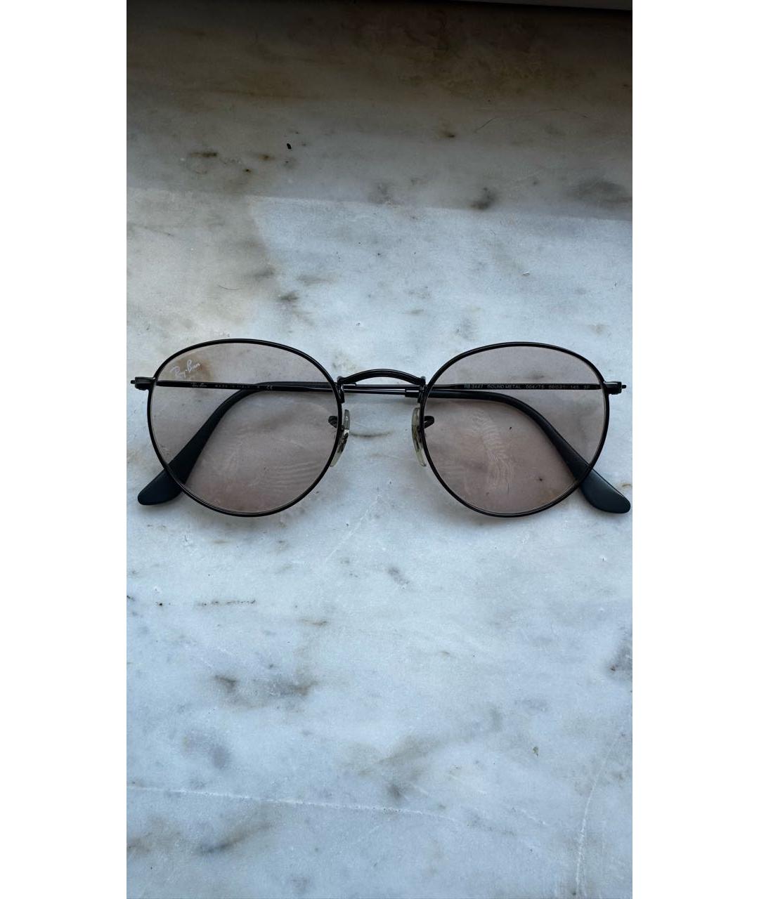 RAY BAN Розовые металлические солнцезащитные очки, фото 5