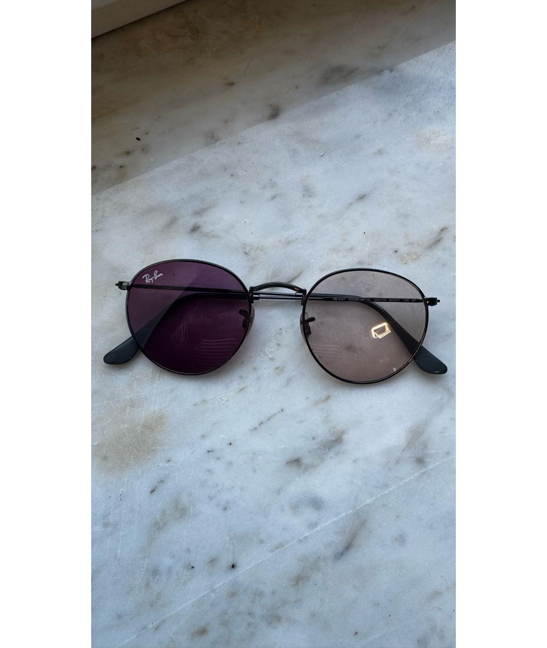 RAY BAN Розовые металлические солнцезащитные очки, фото 6