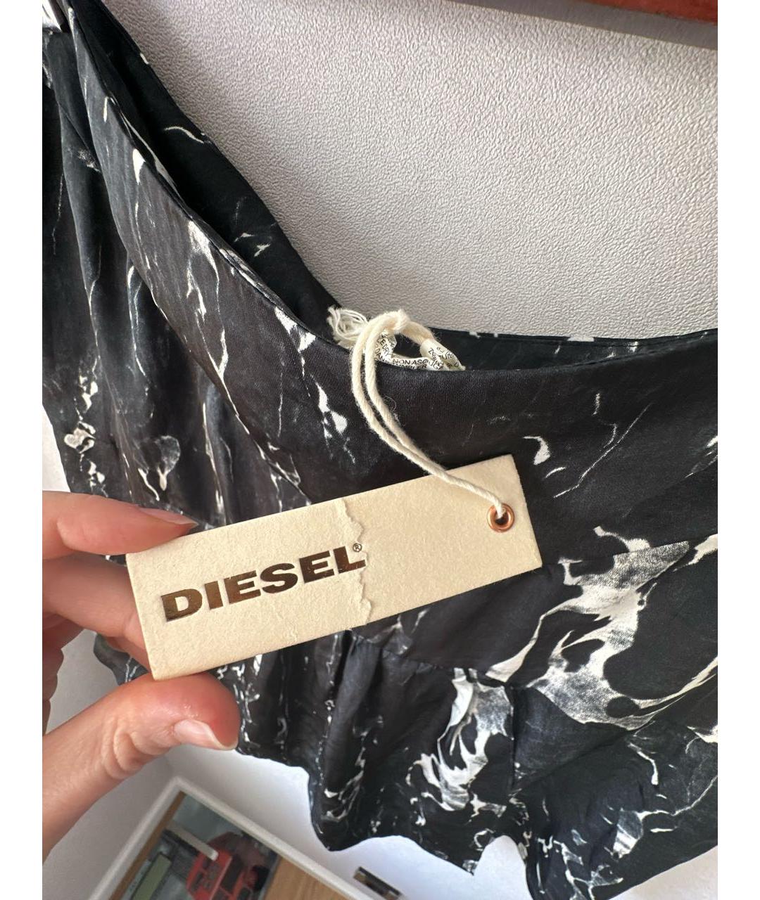 DIESEL Черная полиэстеровая юбка мини, фото 6